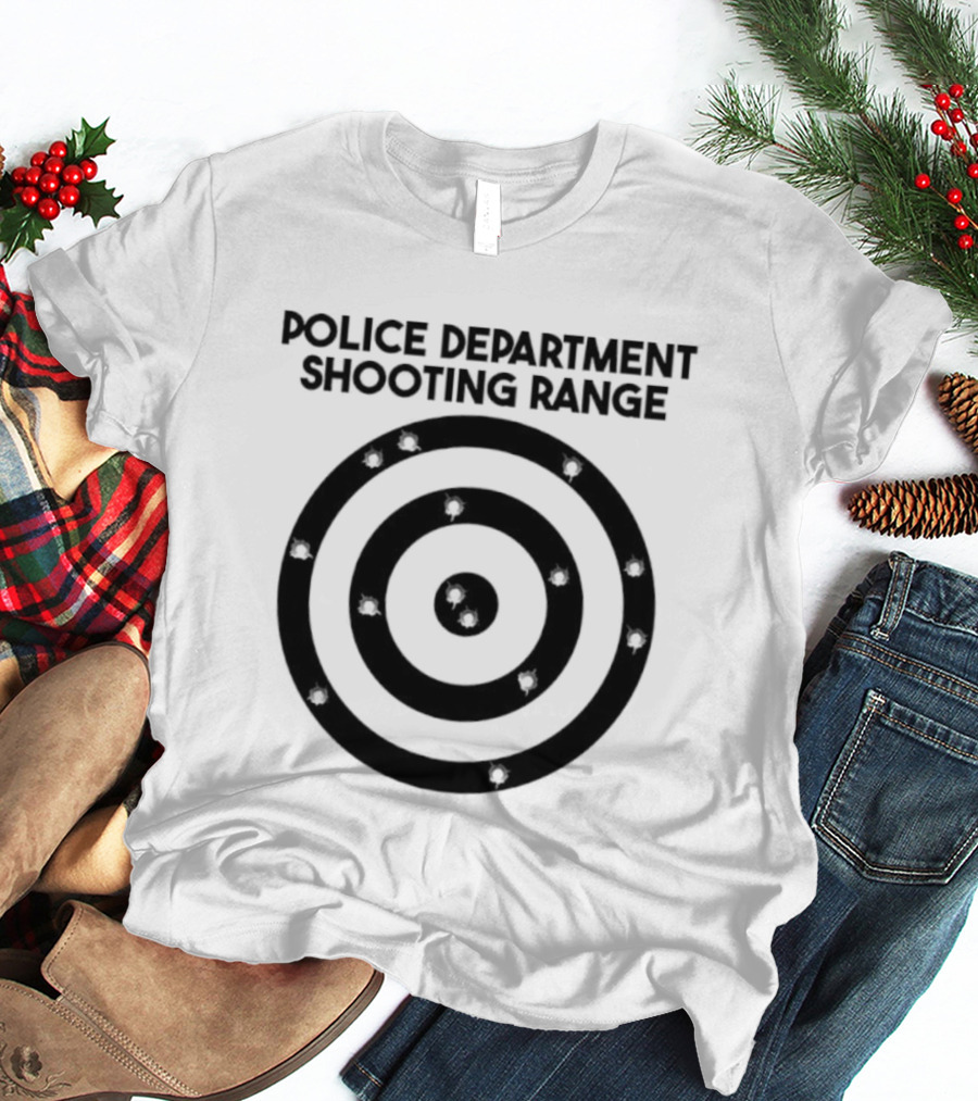 Police Department Shooting Range Target Practice Badge T-Shirt