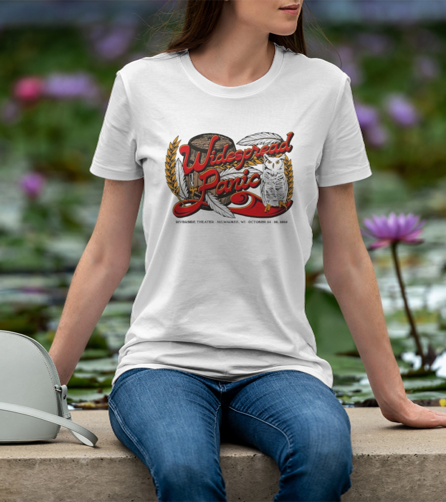 Widespread Panic Owl And Barrel Milwaukee Riverside Theater Event T-Shirt