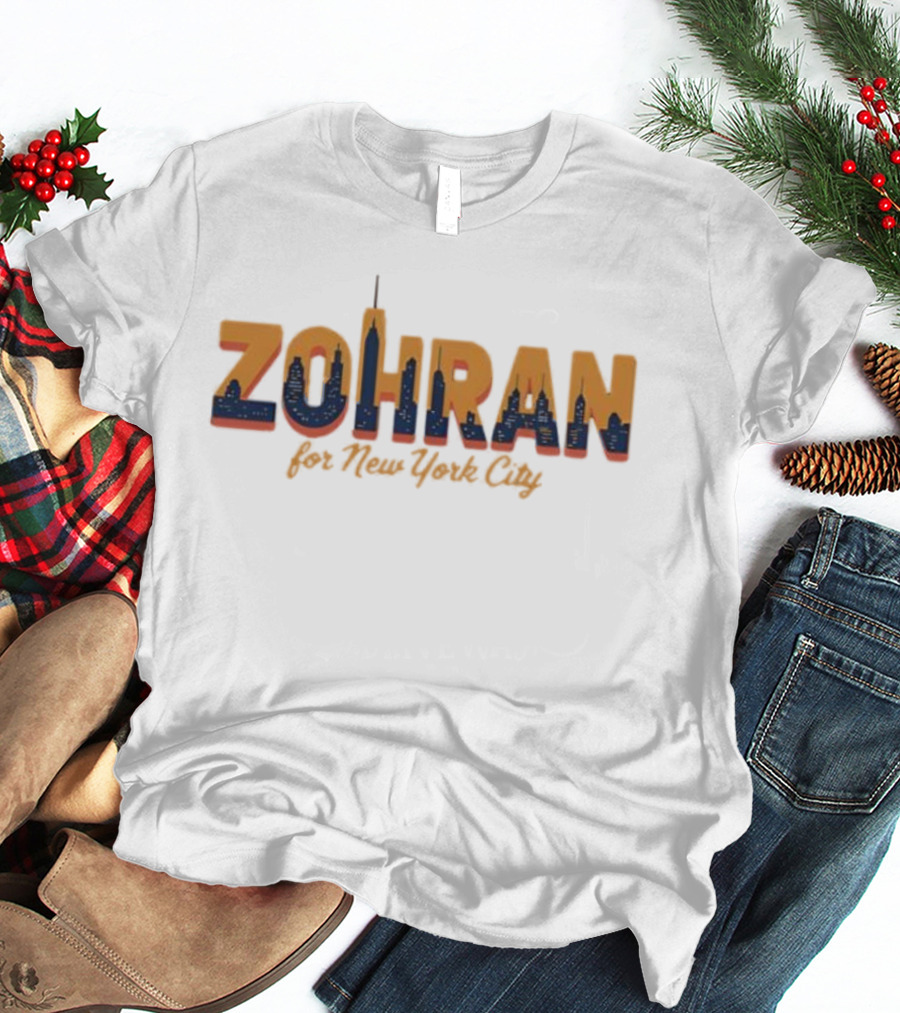 Zohran For New York City Skyline Mamdani 2025 T-Shirt