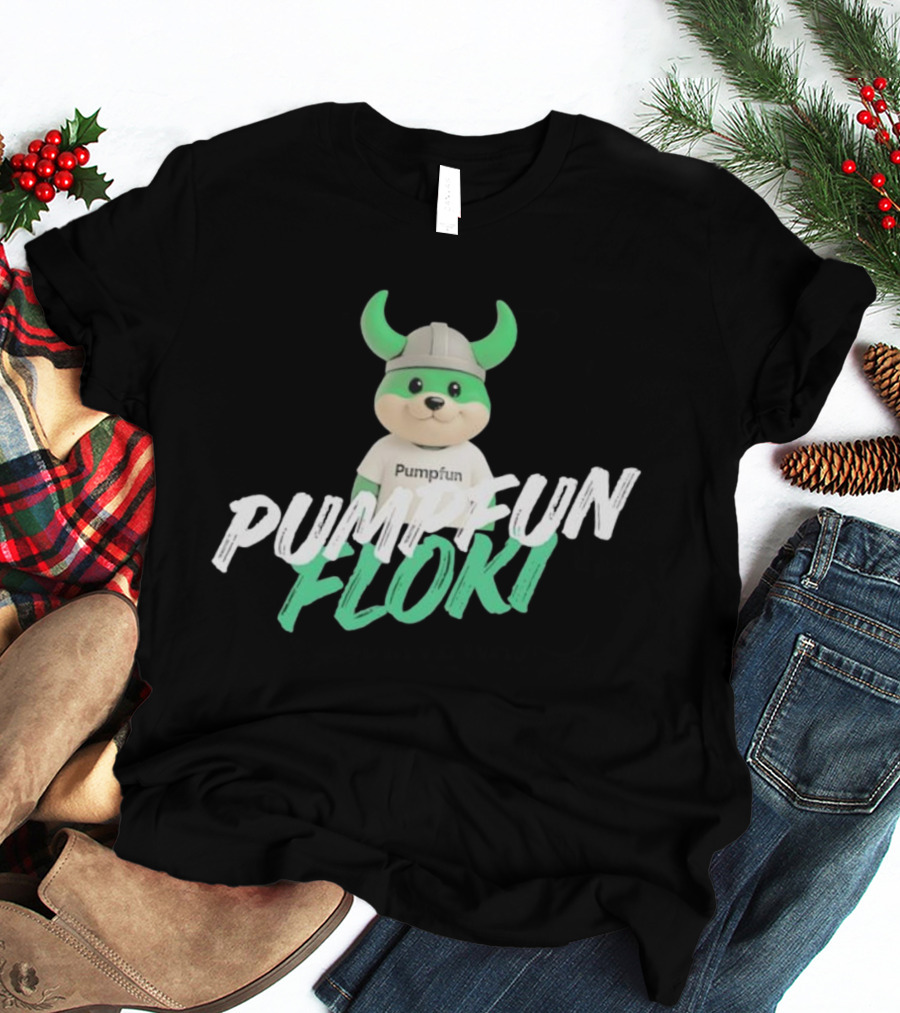 Pumpfun Floki Viking Helmet Character T-Shirt