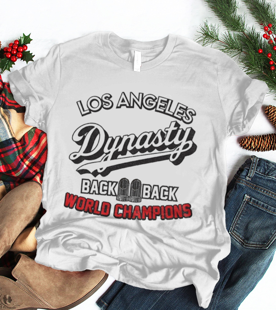Los Angeles Dodgers Dynasty Back 2 Back World Champions T-Shirt