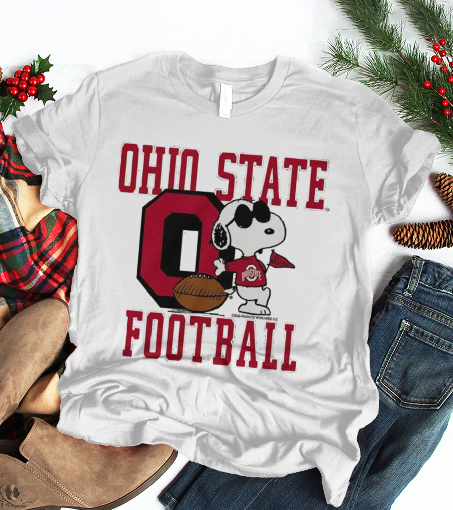 Ohio State Football Snoopy Joe Cool Peanuts Buckeyes Go Buckeyes T-Shirt
