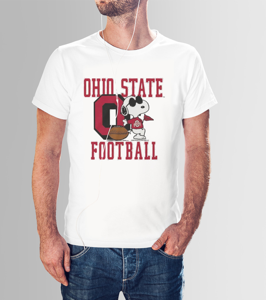 Ohio State Football Snoopy Joe Cool Peanuts Buckeyes Go Buckeyes T-Shirt