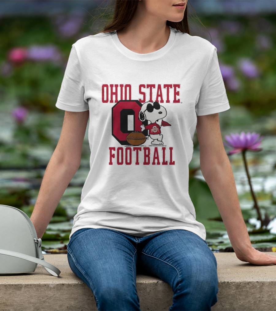 Ohio State Football Snoopy Joe Cool Peanuts Buckeyes Go Buckeyes T-Shirt