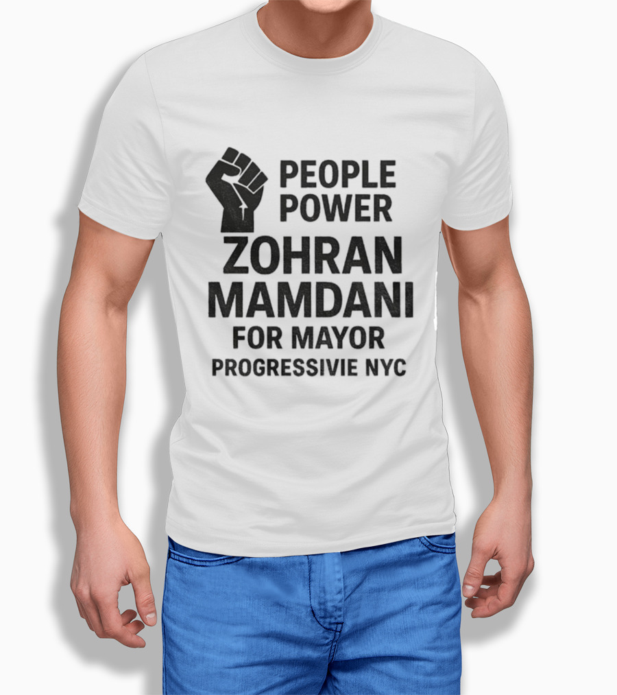 Zohran Mamdani People Power Progressive NYC Mayor Campaign 2025 T-Shirt