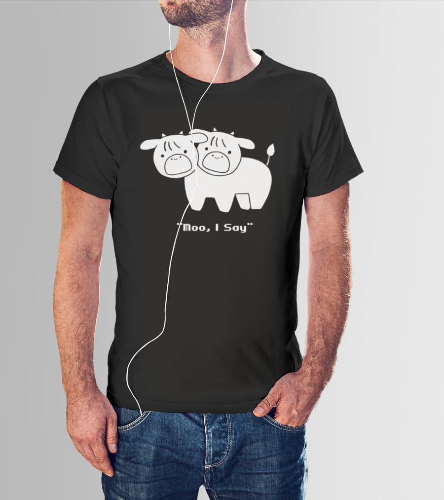 Cows Moo I Say Cute Double Cow Twins T-Shirt