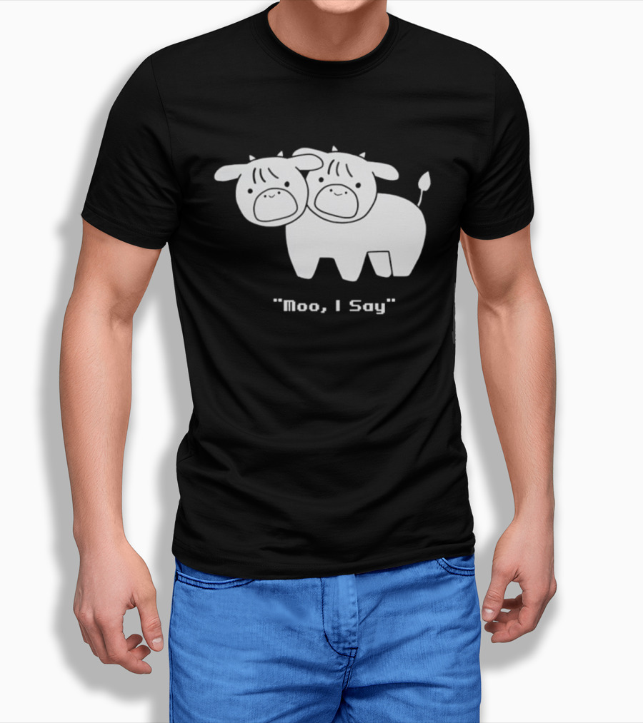 Cows Moo I Say Cute Double Cow Twins T-Shirt