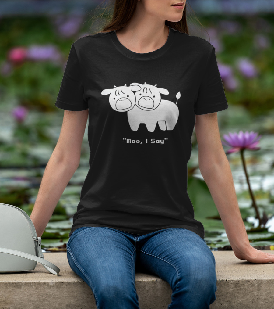 Cows Moo I Say Cute Double Cow Twins T-Shirt
