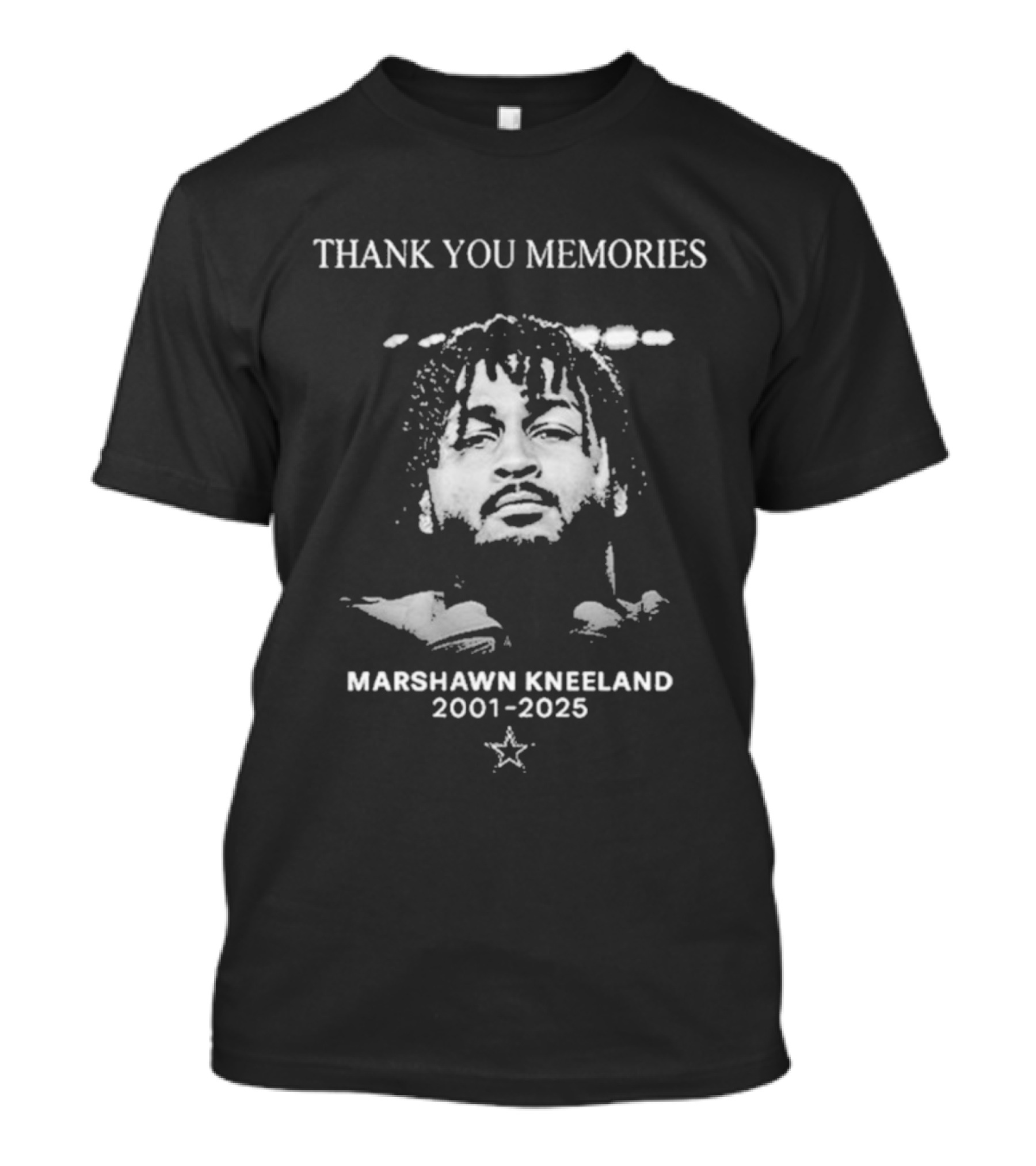 Thank You Memories Marshawn Kneeland 2001-2025 Star Symbol T-Shirt