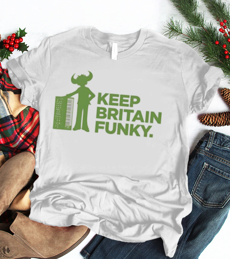Keep Britain Funky Buffalo Man Keyboardist T-Shirt