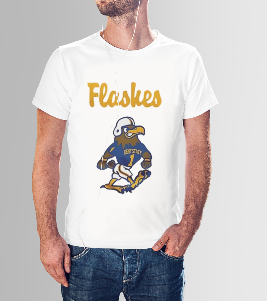 Kent State Golden Flashes Mascot Football Blue Jersey T-Shirt
