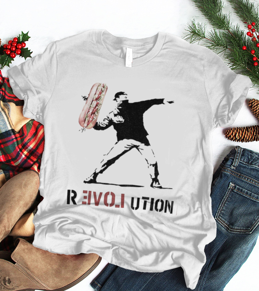 Revolutionary Sandwich Thrower Parody T-Shirt