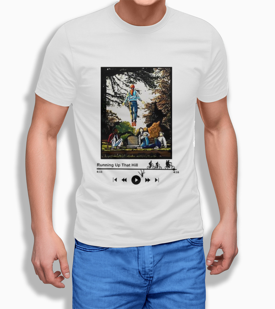 Max Mayfield Stranger Things Running Up That Hill Music Player Interface Scene T-Shirt