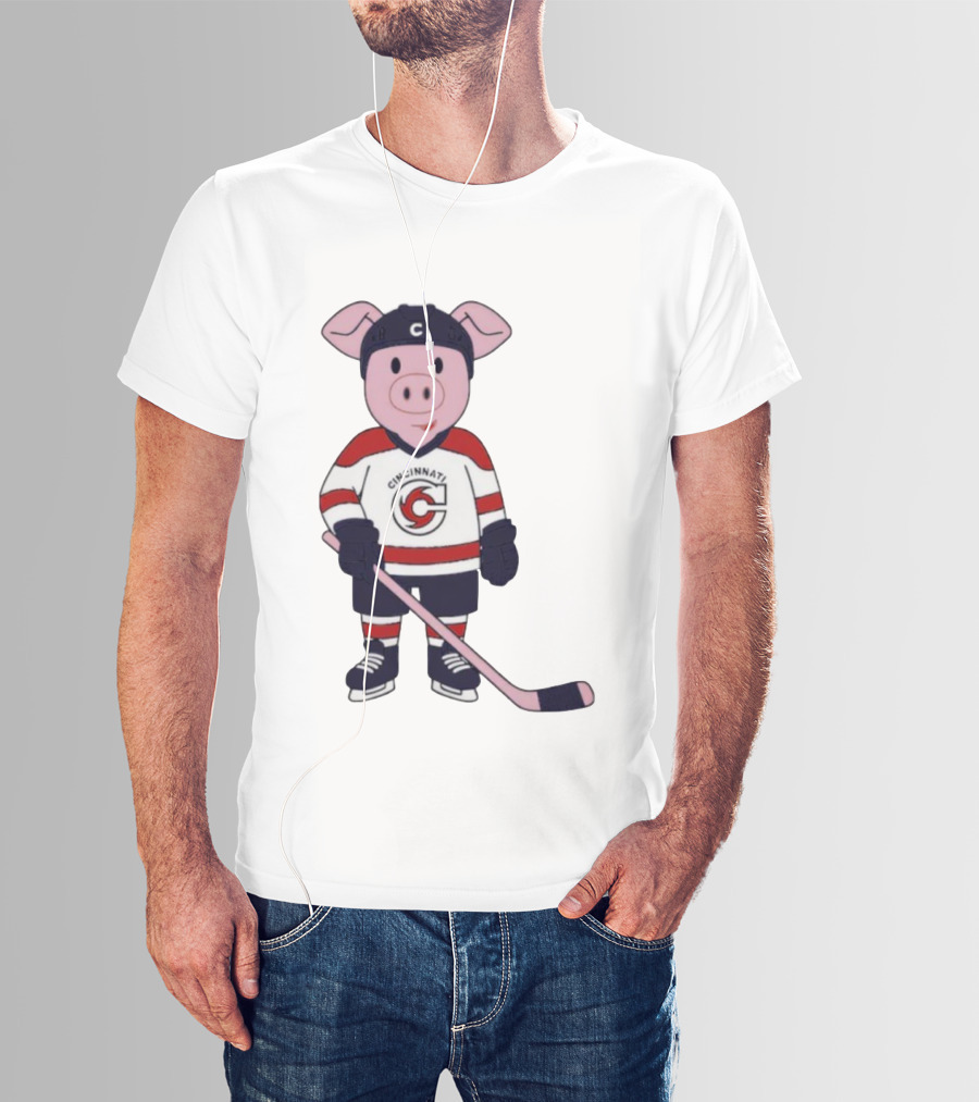 Mom Dad Choppy Puck Chop Kids Mascot Cincinnati Hockey T-Shirt