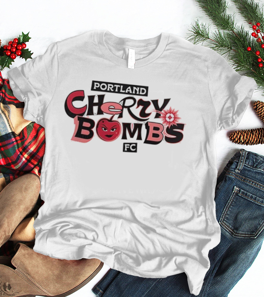 Portland Cherry Bombs FC Pink 2025 Soccer Team Merchandise T-Shirt