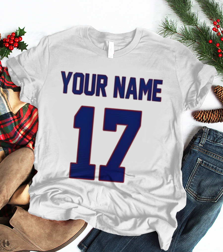 New York Giants Your Name 17 Old School Fits 2025 Football T-Shirt