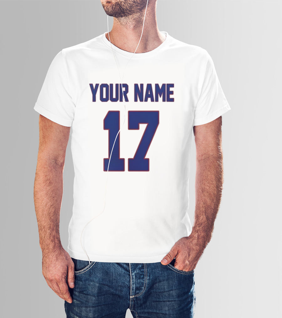 New York Giants Your Name 17 Old School Fits 2025 Football T-Shirt