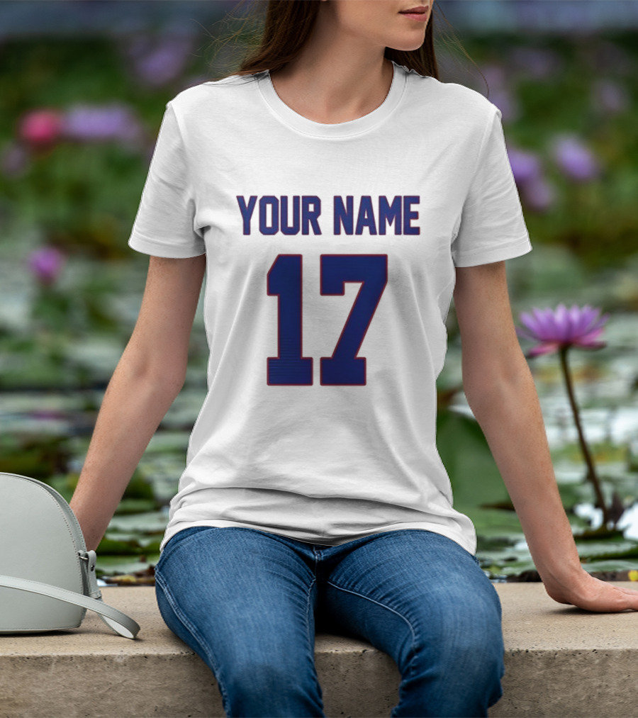 New York Giants Your Name 17 Old School Fits 2025 Football T-Shirt
