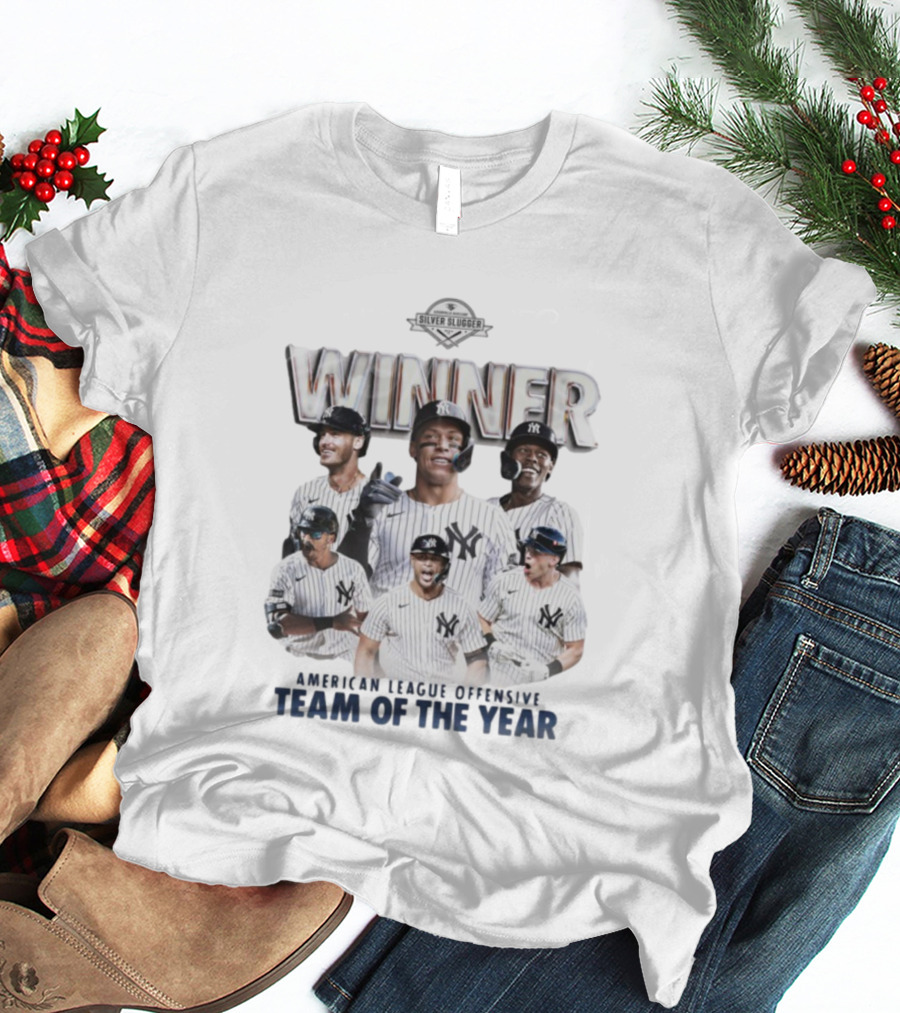 New York Yankees Silver Slugger Winner American League Team Of The Year T-Shirt