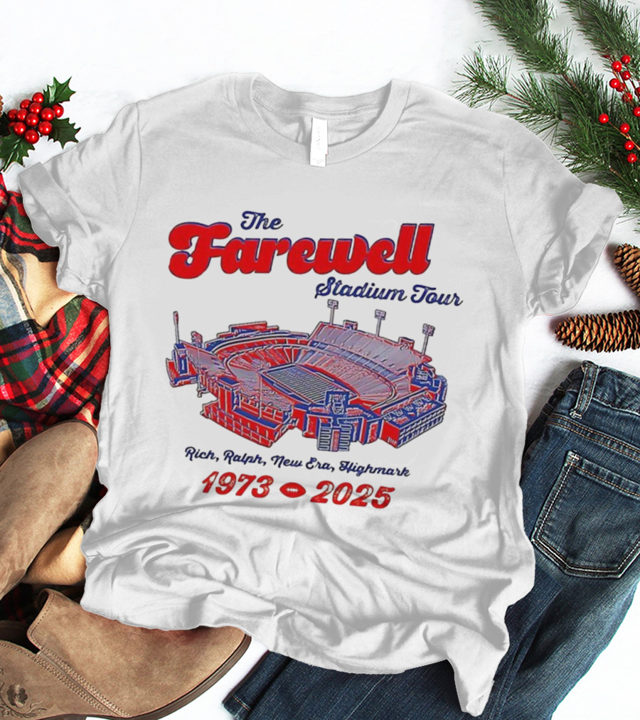 The Farewell Stadium Tour Richfield Ralph Wilson New Era Highmark 1973-2025 T-Shirt