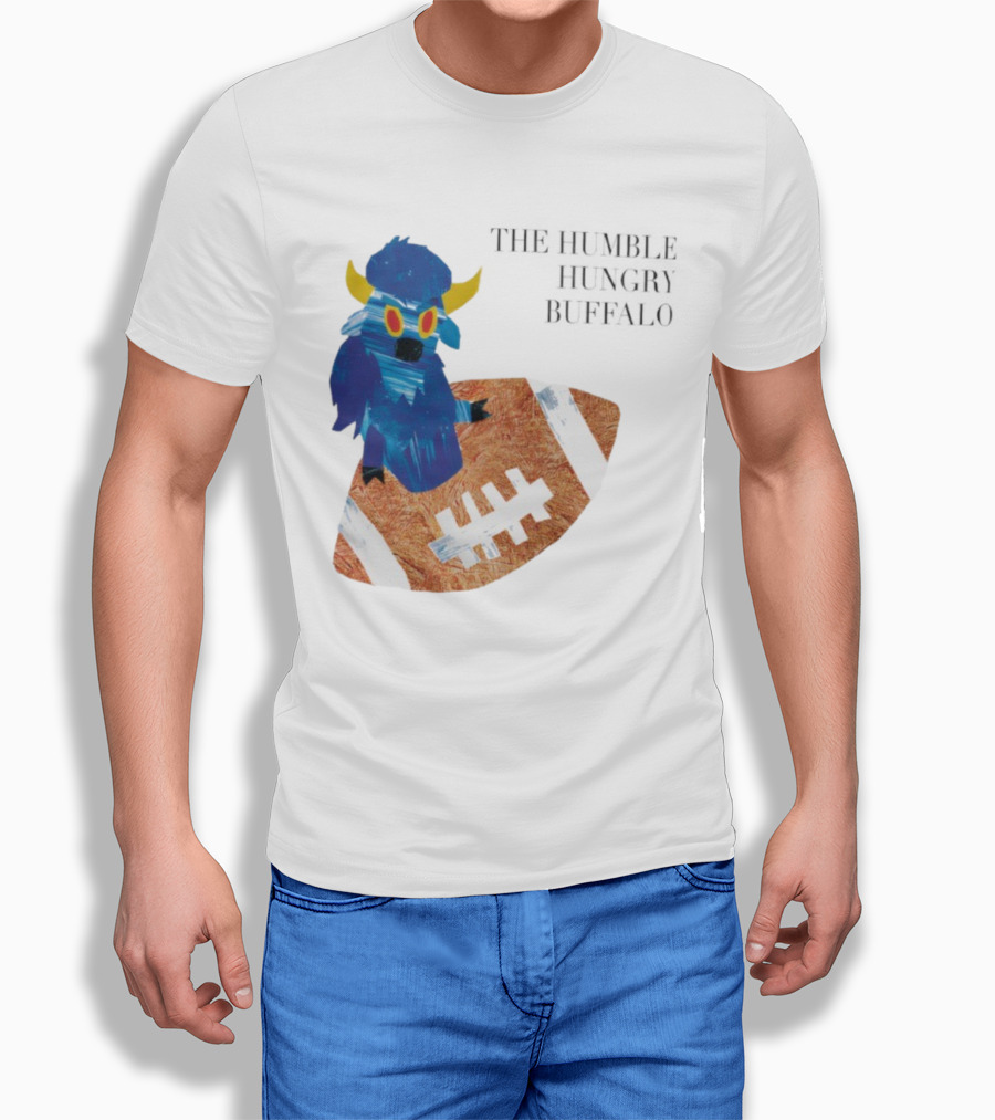 The Humble Hungry Buffalo Riding A Football T-Shirt