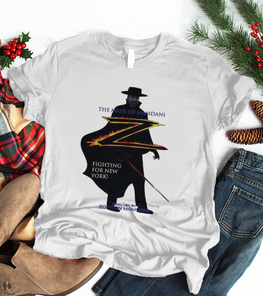 The Mask Of Mamdani Fighting For New York Directed By Zohran Mamdani T-Shirt