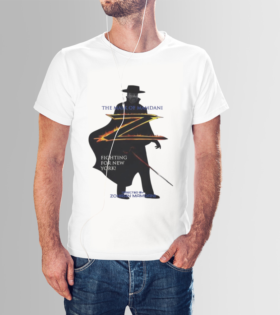 The Mask Of Mamdani Fighting For New York Directed By Zohran Mamdani T-Shirt