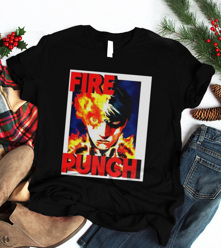 FIRE PUNCH Agni Burning Half Face Manga T-Shirt