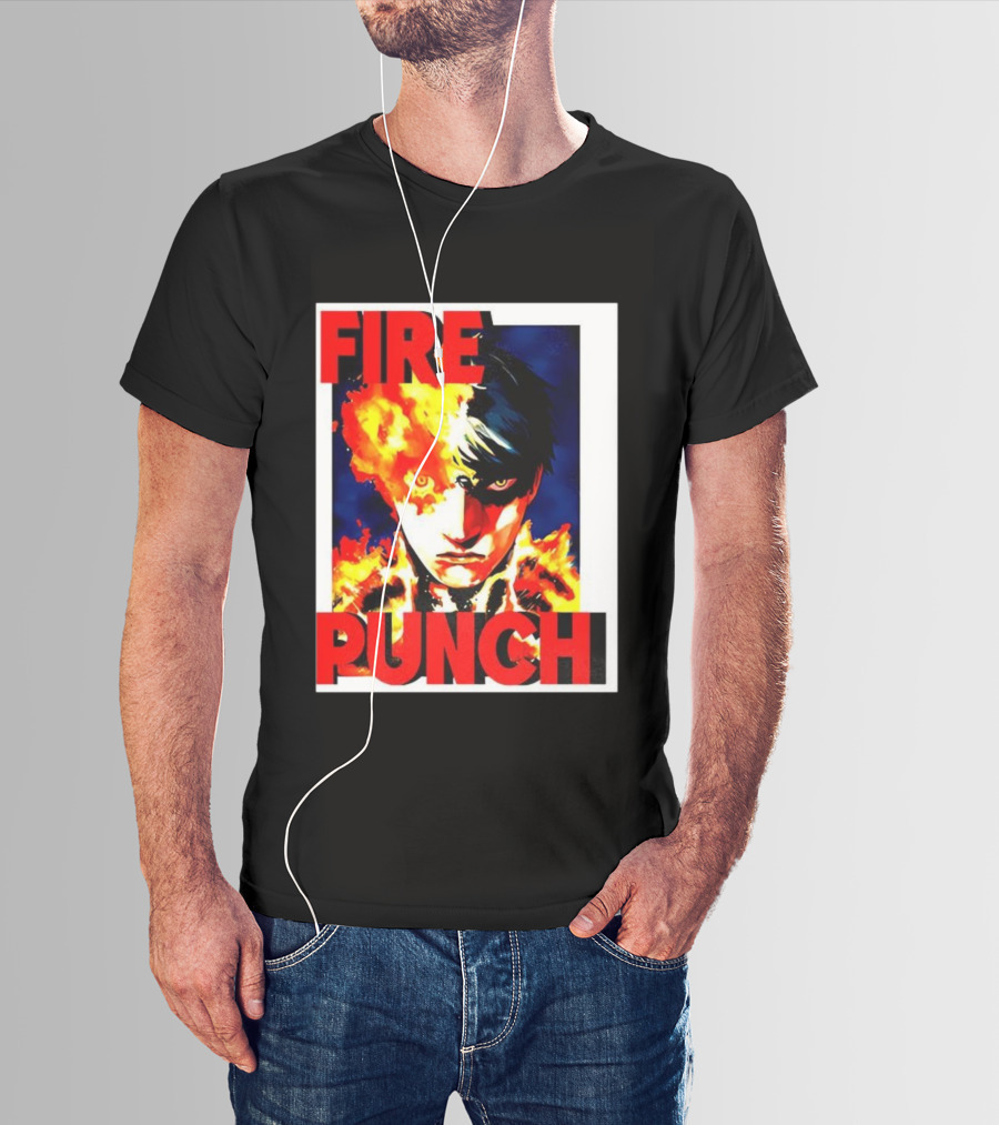 FIRE PUNCH Agni Burning Half Face Manga T-Shirt