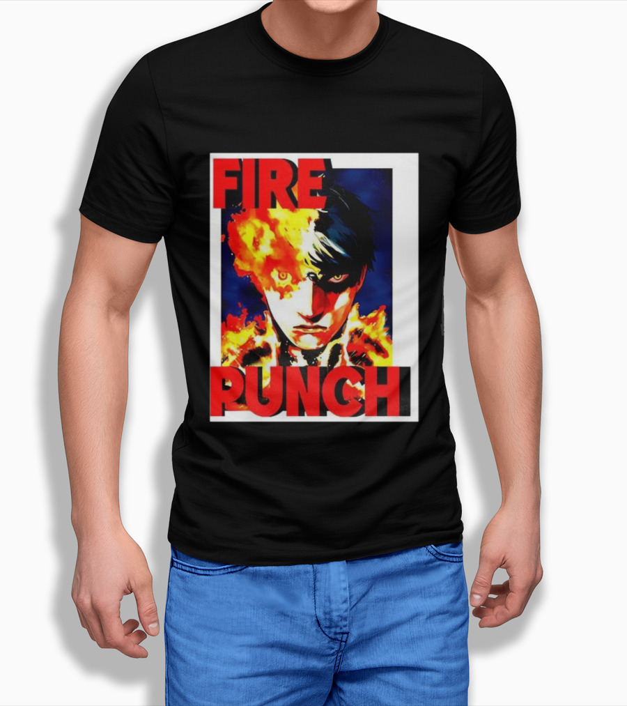 FIRE PUNCH Agni Burning Half Face Manga T-Shirt