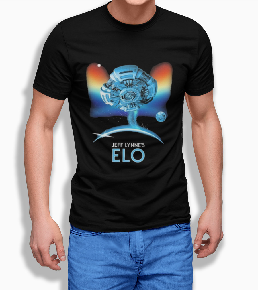 Jeff Lynne’s ELO Spaceship With Rainbow Astral Light T-Shirt