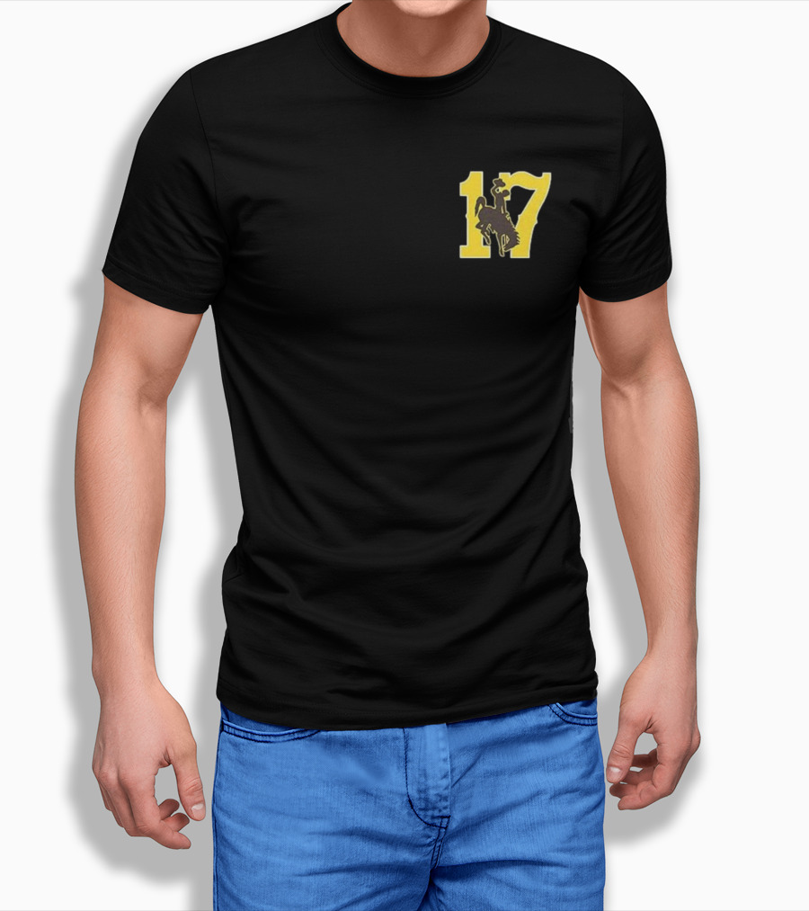 Josh Allen 17 Once A Poke Always A Poke Cowboy Logo T-Shirt