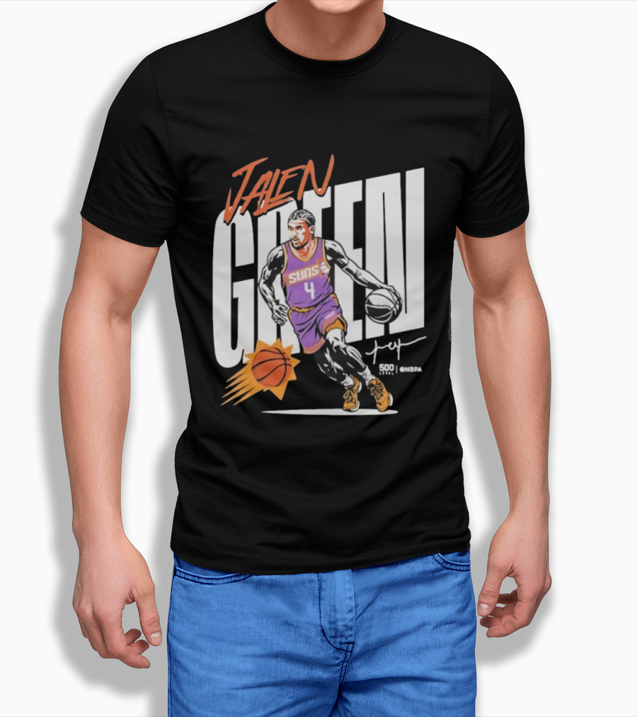 Jalen Green Suns Basketball Vector Number 4 T-Shirt