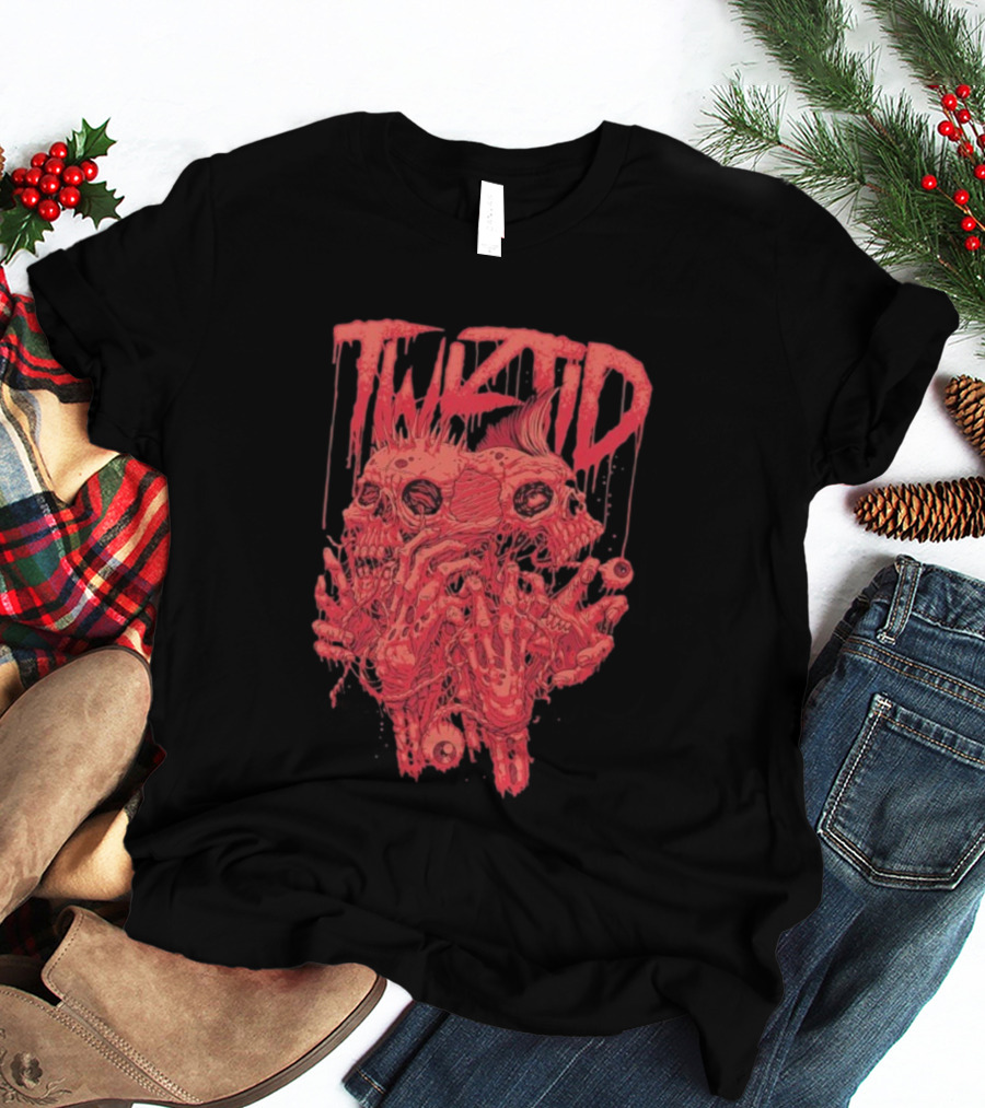 Twiztid Skeletons Bloody Dripping Skull Twiztid T-Shirt