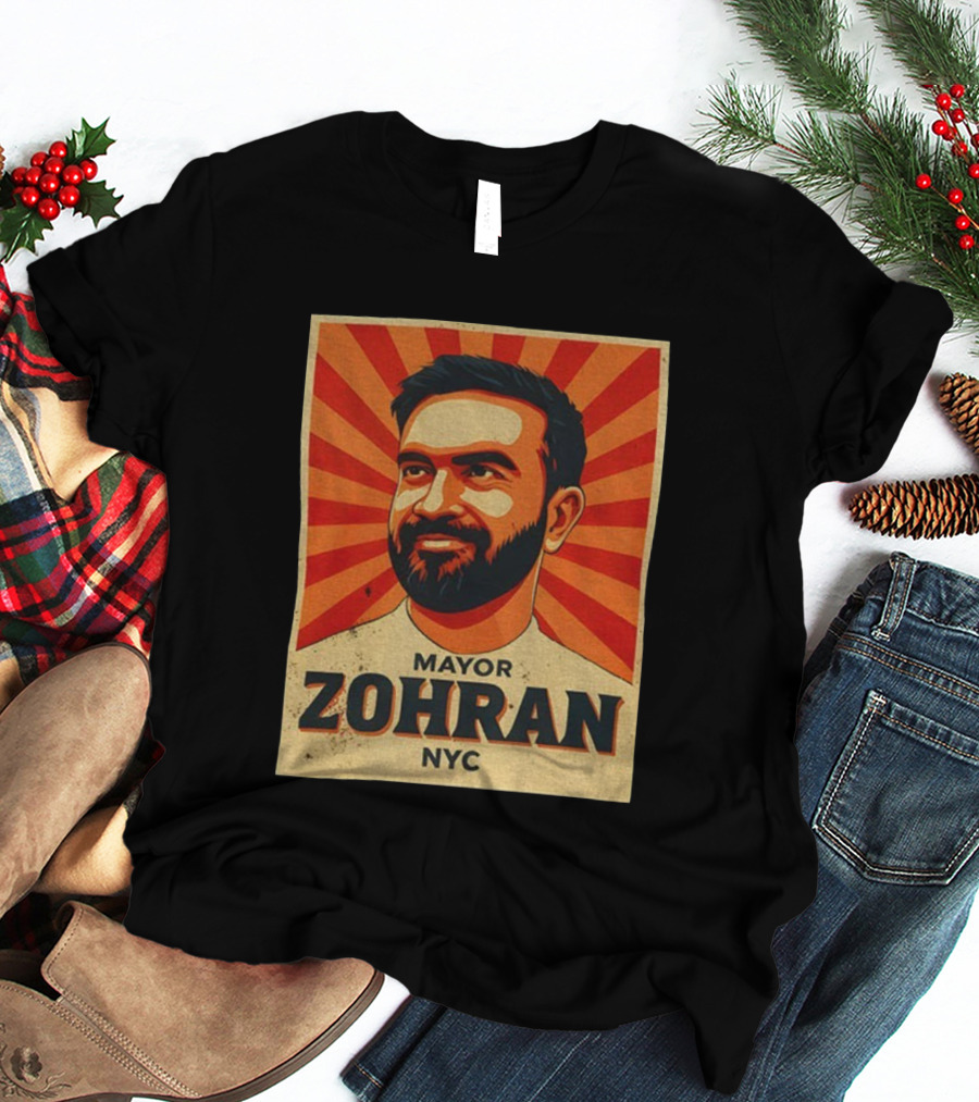 MAYOR ZOHRAN NYC Vintage Political Campaign Retro Style T-Shirt