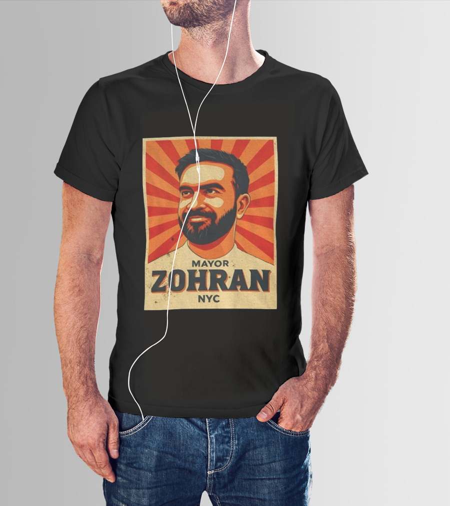 MAYOR ZOHRAN NYC Vintage Political Campaign Retro Style T-Shirt