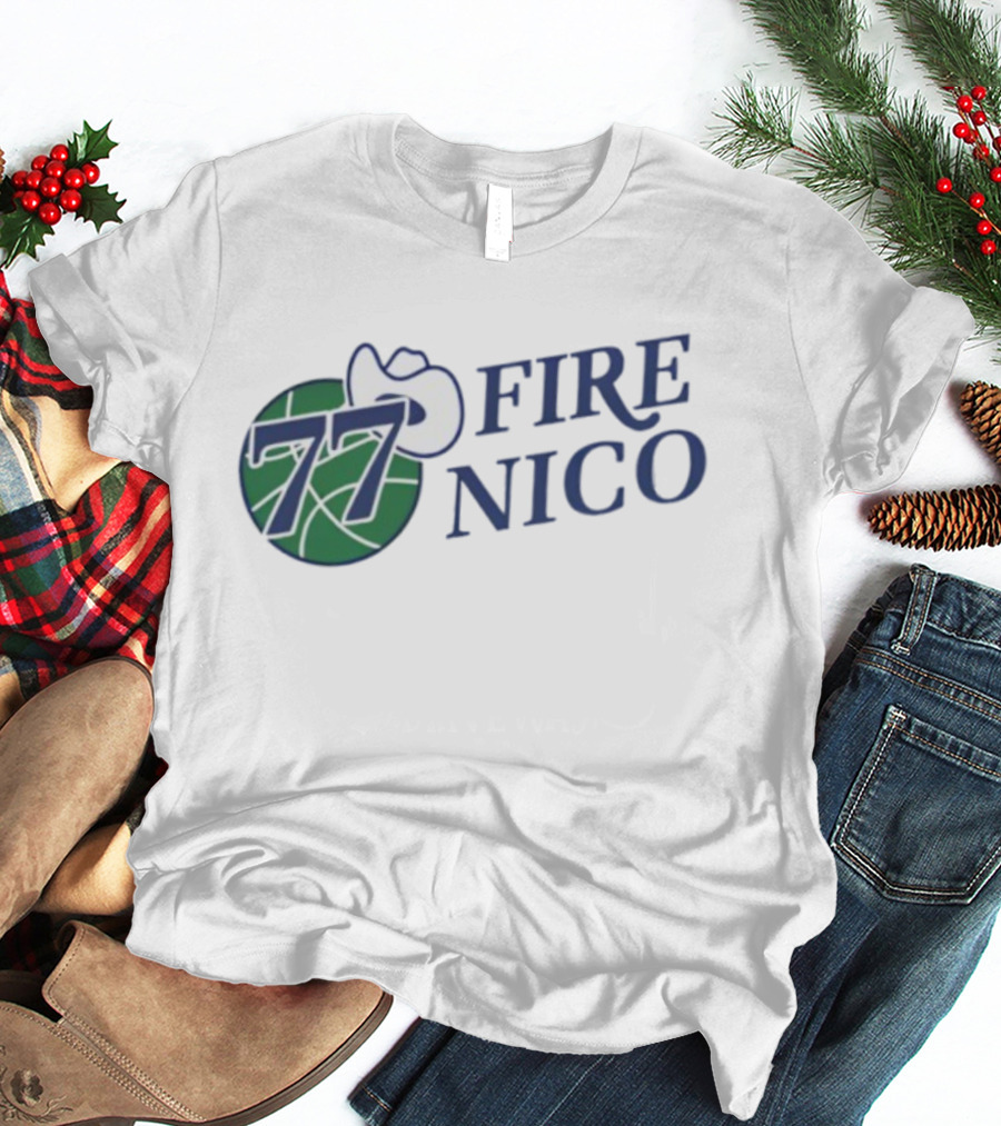 Fire Nico 77 Basketball Cowboy Hat T-Shirt