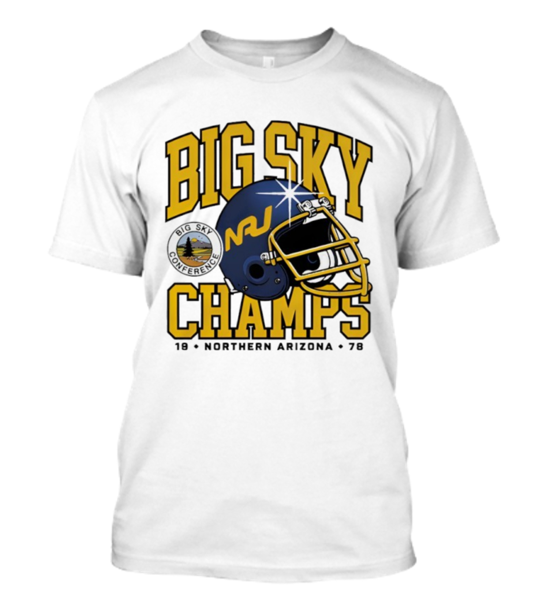 Big Sky Champs 1978 Northern Arizona NAU Football Conference Victory T-Shirt