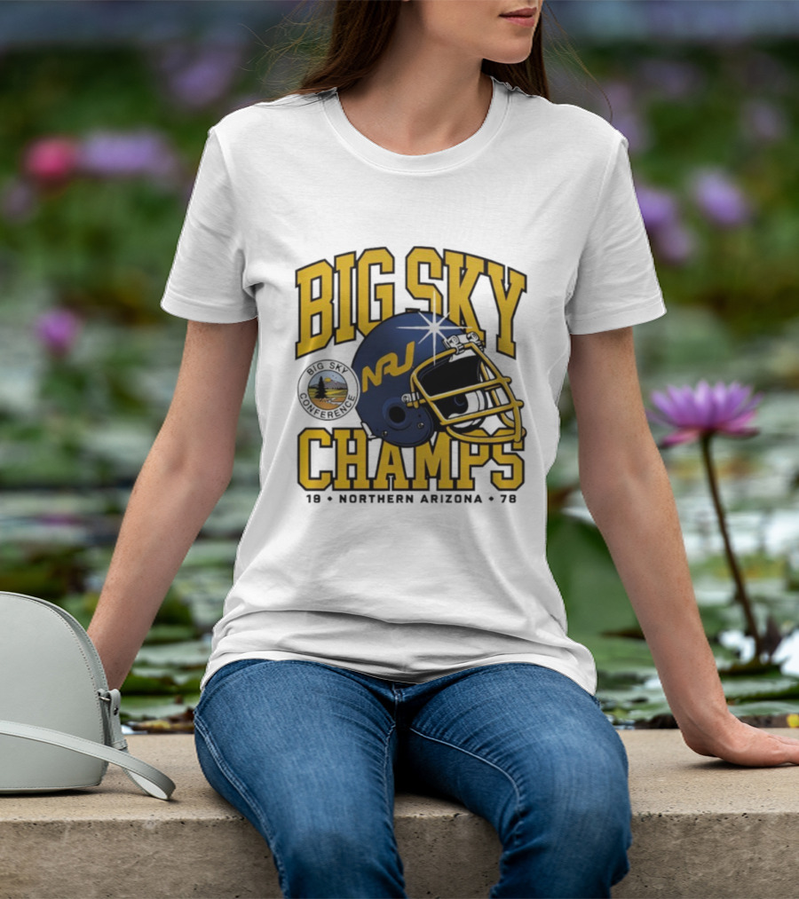 Big Sky Champs 1978 Northern Arizona NAU Football Conference Victory T-Shirt