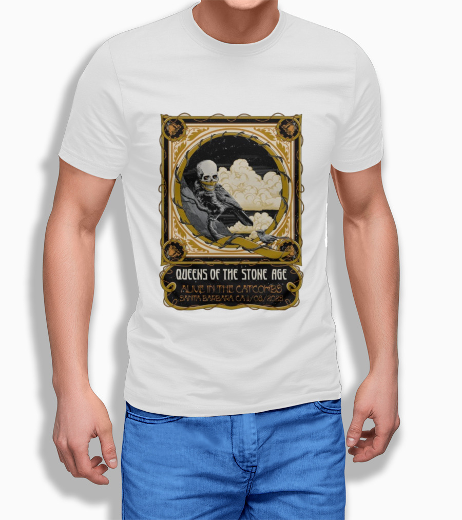 Queens Of The Stone Age Alive In The Catacombs Santa Barbara CA 11/08/2023 T-Shirt