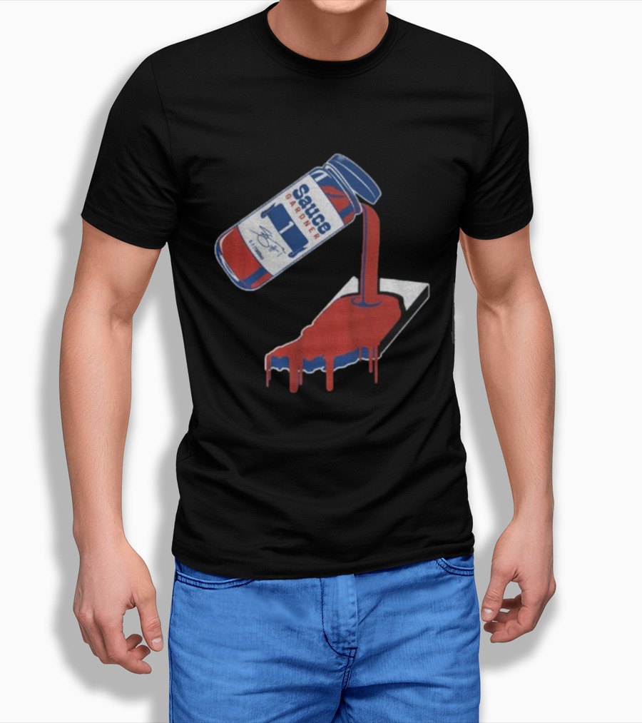 Sauce Gardner Indy Bottle #1 Signature 캐릭터 Red Team Colors T-Shirt