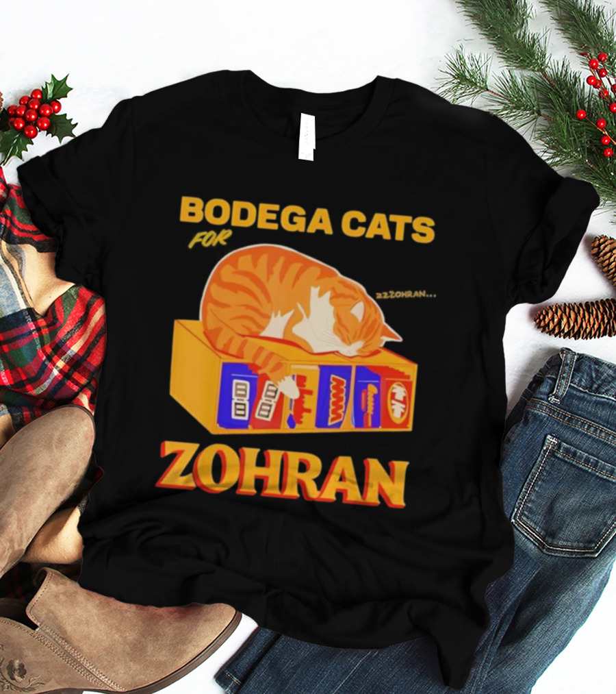 Bodega Cats Zohran Mamdani Iconic Democrat Humor T-Shirt