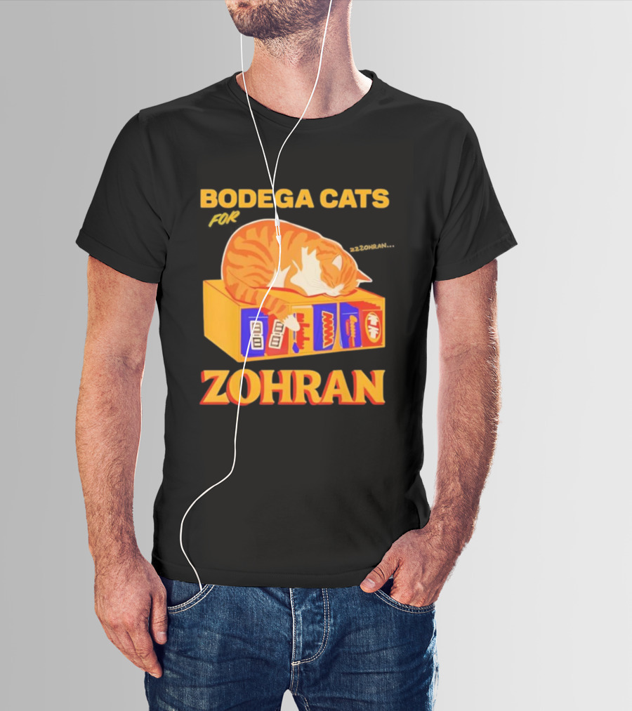 Bodega Cats Zohran Mamdani Iconic Democrat Humor T-Shirt