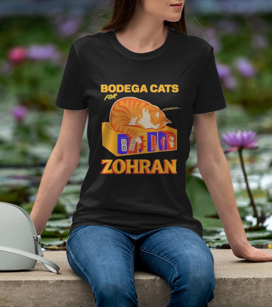 Bodega Cats Zohran Mamdani Iconic Democrat Humor T-Shirt