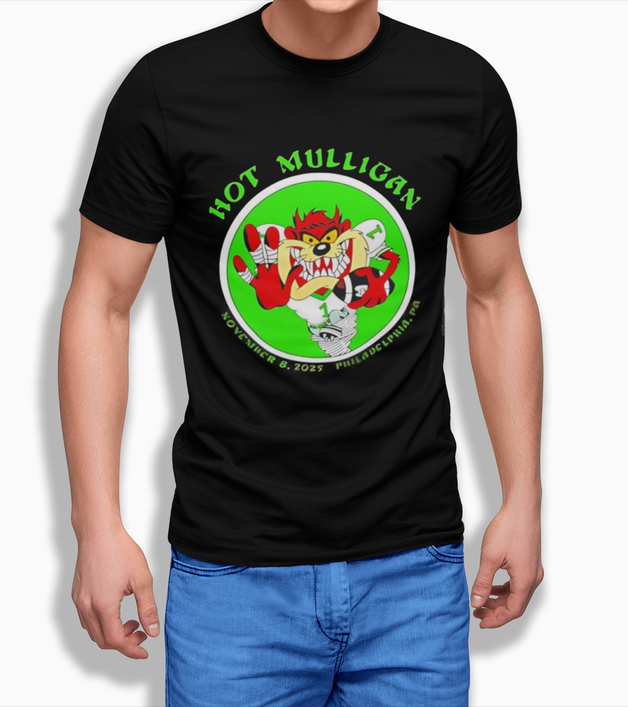 Hot Mulligan The Fillmore Philadelphia Nov 8th 2025 Looney Tunes Character T-Shirt