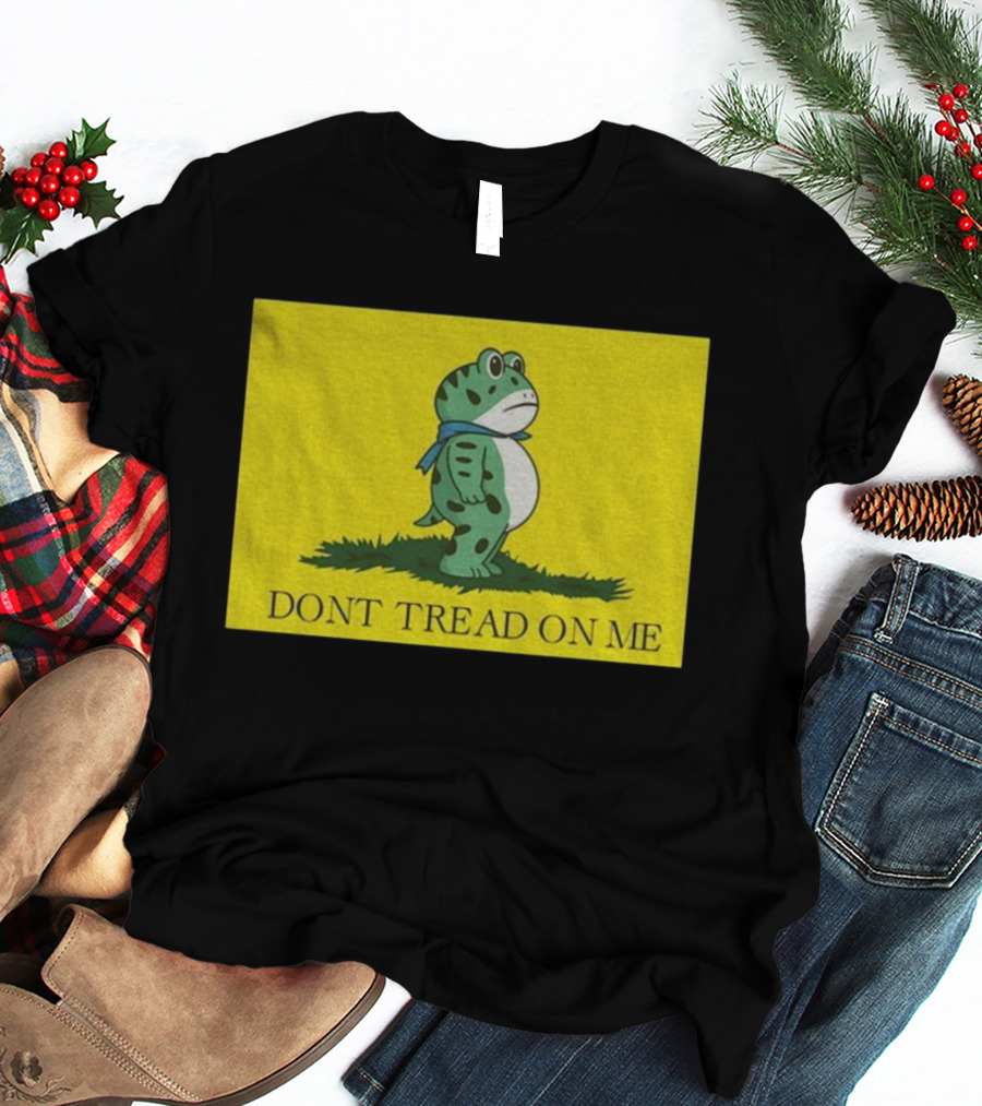 Portland I.C.E. Protest Frog Don't Tread On Me Gadsden Flag T-Shirt