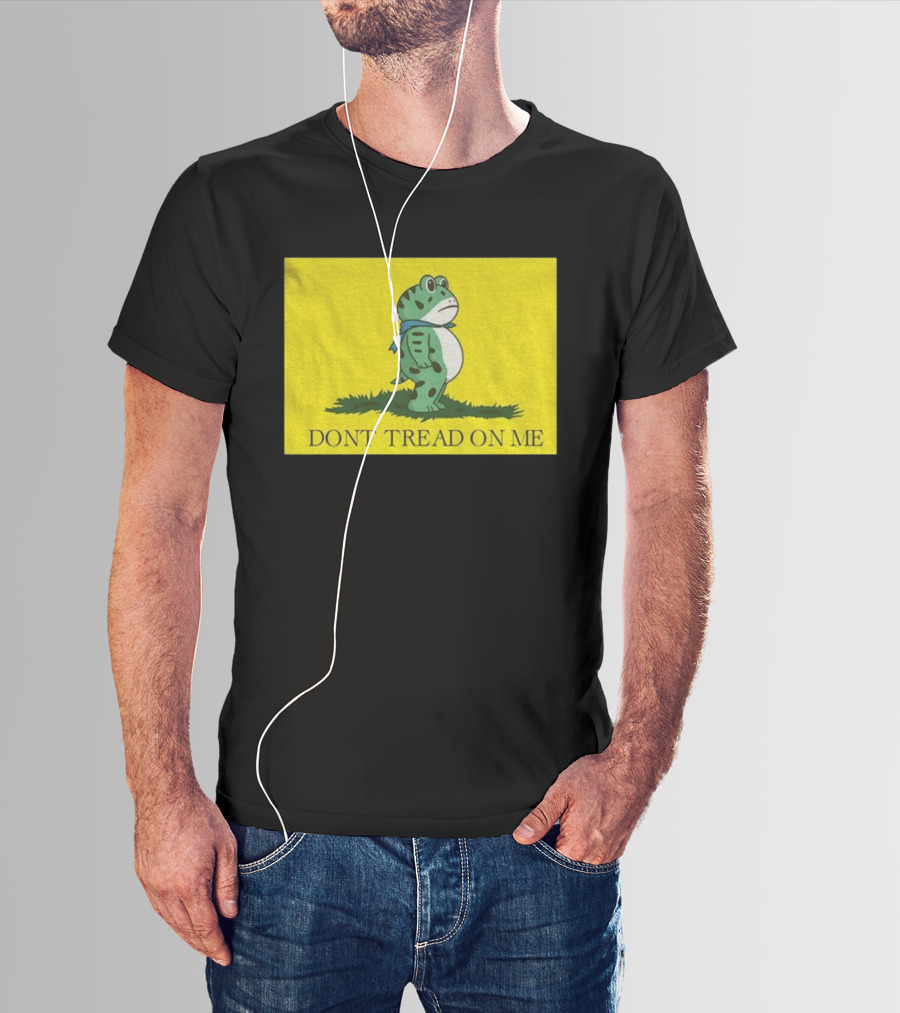 Portland I.C.E. Protest Frog Don't Tread On Me Gadsden Flag T-Shirt