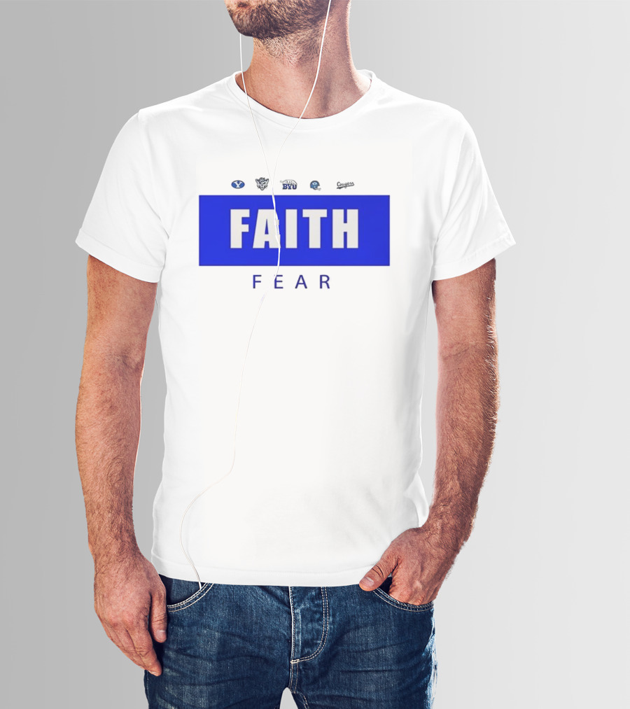 BYU Faith Fear Football Cougars Fan Apparel T-Shirt