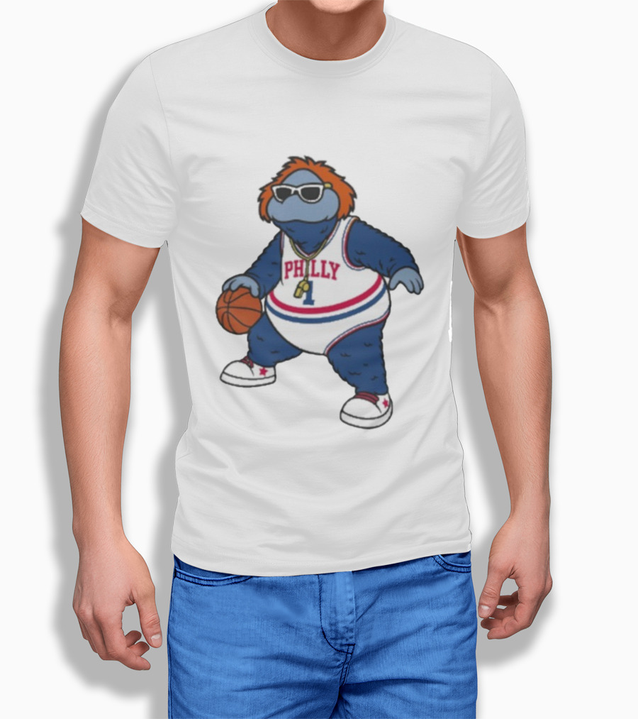 Philadelphia 76ers Philly Mascot Basketball Character T-Shirt