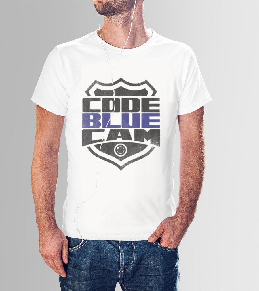 Code Blue Cam Badge Shield Emblem T-Shirt